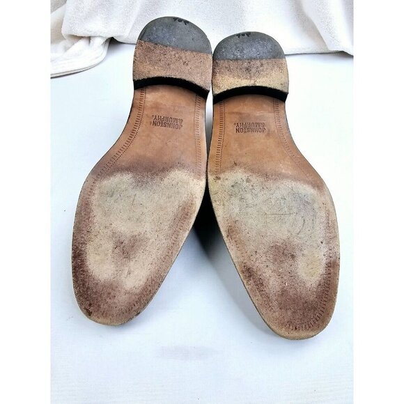 Johnston Murphy Size 11M Mens Brown Leather Low Lace Split Toe Dress Shoes Italy - Picture 8 of 13